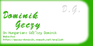 dominik geczy business card